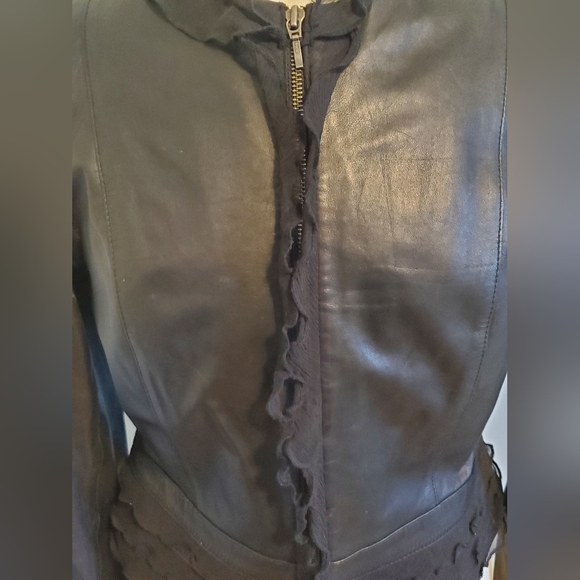 đź’ĄRAREđź’Ą vintage Lillie Rubin 1980s leather jacket - size 8 - Picture 2 of 7